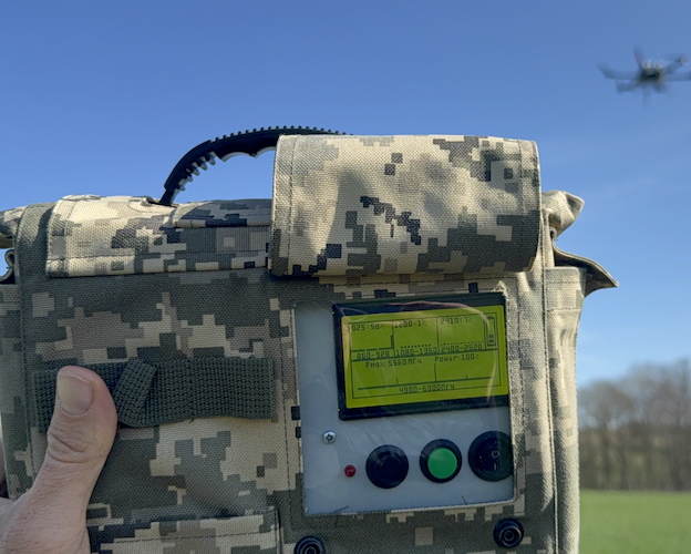DroneGuard 500 portable UAV detection unit in the field